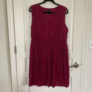 Maroon red satin dress
